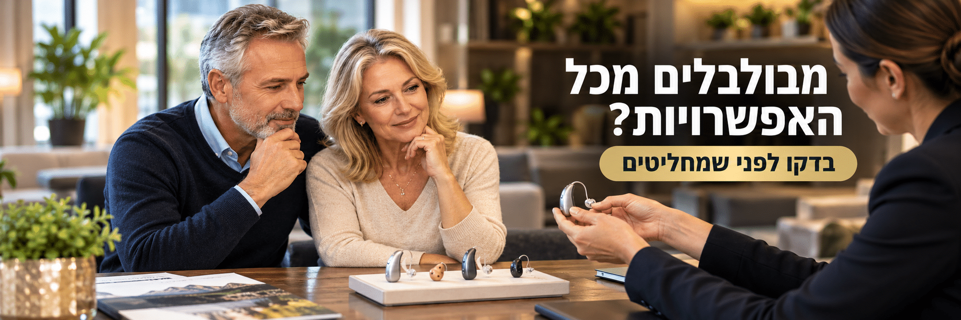 ייעוץ אישי לבחירת מכשירי שמיעה